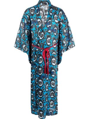 Medicom Toy graphic-print belted gown - Blue