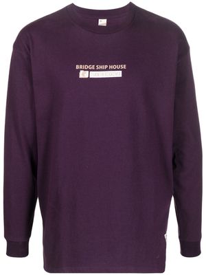 Medicom Toy logo-print long-sleeve T-Shirt - Purple