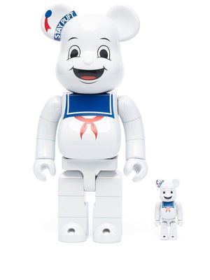 MEDICOM TOY Stay Puft Marshmallow Man BE@RBRICK 100% and 400% figure set - White