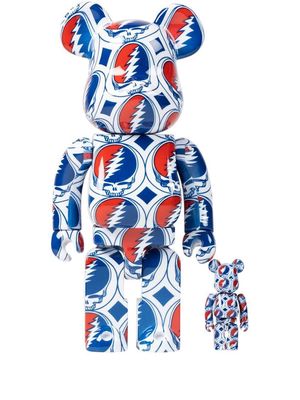 Medicom Toy x Grateful Dead Steal Your Face Be@rbrick "100% and 400%" - White