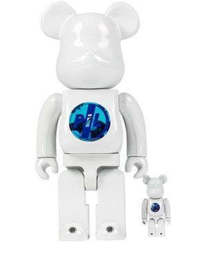Medicom Toy x Public Image Limited Be@rbrick Chrome collectibles "100% and 400%" - White