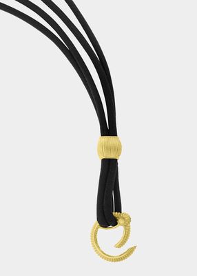 Meditation Bell Black Cotton Cord with 18k Gold