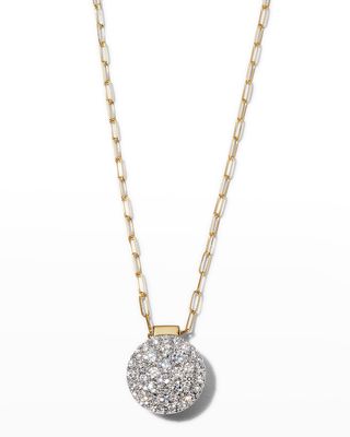 Medium 2 Round Firenze II Diamond Cluster Necklace