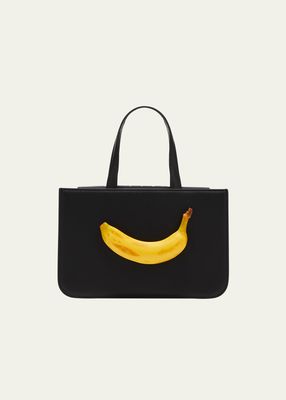 Medium Banana Leather Top-Handle Bag