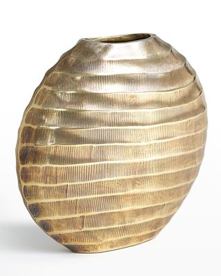 Medium Chased Oval Vase