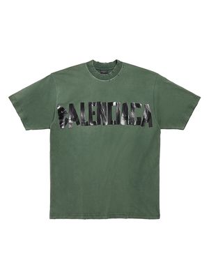 Medium Fit New Tape Type T-Shirt - Dark Green - Size XS