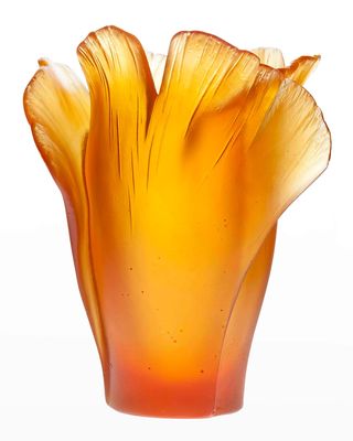 Medium Ginko Vase, Amber