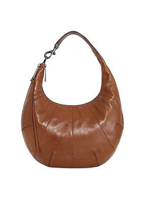 Medium Leather Croissant Shoulder Bag