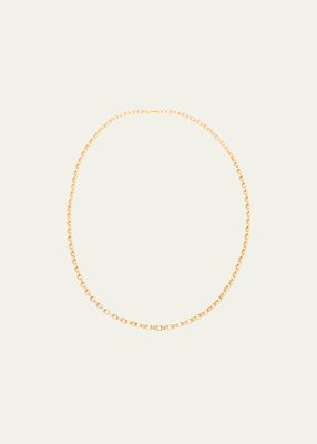 Medium Link Double Chain Necklace in 18K Yellow Gold, 16"L