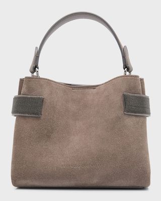 Medium Monili Leather Top-Handle Bag