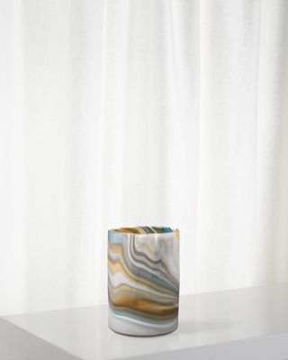 Medium Terrene Vase in Grey Swirl Glass