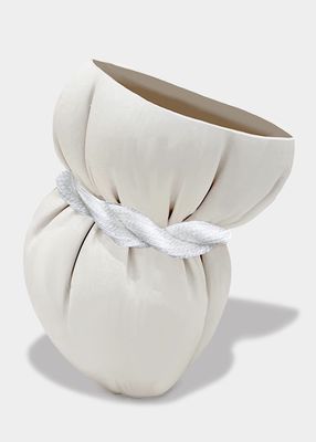 Medium Vase With Silk Band