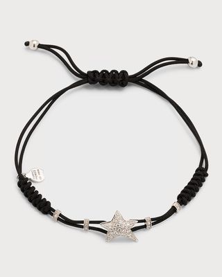 Medium White Diamond Star Bracelet