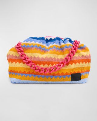 Medium Zigzag Terry Cloth Clutch Bag