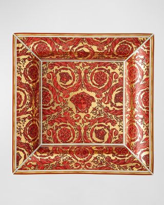 Medusa Garland Red Square Tray