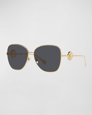 Medusa Steel & Plastic Butterfly Sunglasses