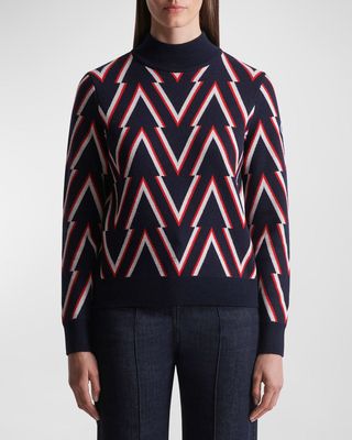 Meera Wool Intarsia Knit Pullover