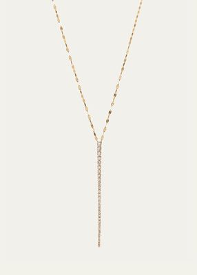Mega Gloss Blake 14K Yellow Gold Graduating Diamond Lariat Necklace