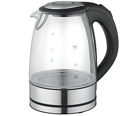 MegaChef 1.7-Liter Glass & Stainless Steel Elec tric Teakettle