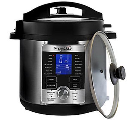 MegaChef 6 Quart Stainless Steel  Digital Press ure Cooker