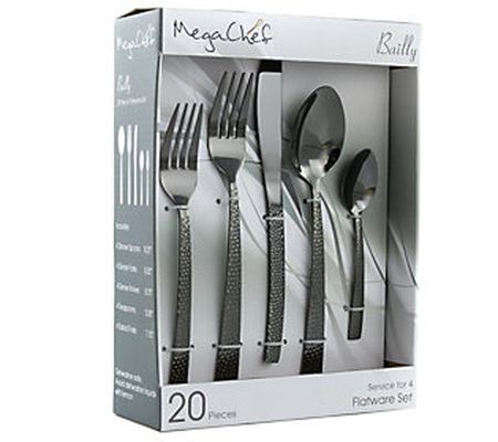 MegaChef Baily 20-Piece Flatware Utensil Set