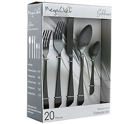 MegaChef Gibbous 20-Piece Flatware Utensil Set