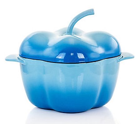 MegaChef Pepper-Shaped 3-qt Enameled Cast Iron Casserole