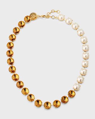 Megan Crystal and Pearl Necklace
