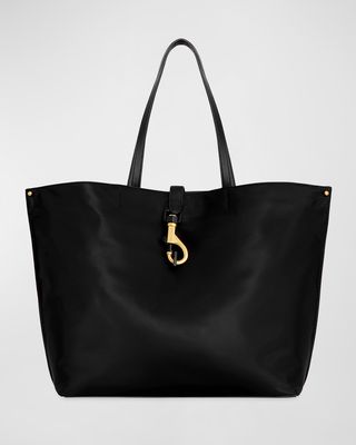 Megan Faux Leather & Nylon Tote Bag