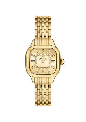 Meggie 18K-Gold-Plated Stainless Steel Bracelet Watch/29MM