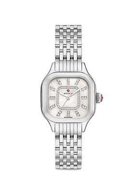 Meggie Stainless Steel & 0.19 TCW Diamond Bracelet Watch/29MM