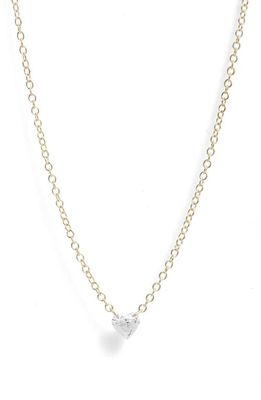 Meira T Diamond Heart Pendant Necklace in Yellow