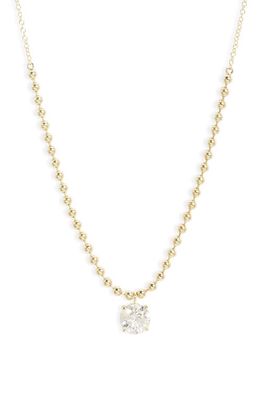 Meira T Diamond Pendant Ball Chain Necklace in Gold