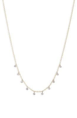 Meira T Diamond Shaker Frontal Necklace in Diamond/Gold