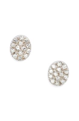 Meira T Diamond Stud Earrings in White