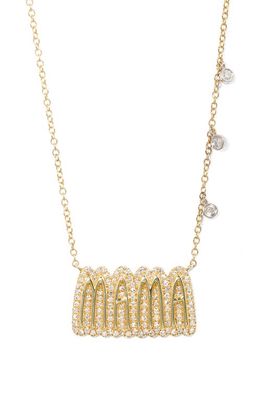 Meira T Mama Diamond Pendant Necklace in Yellow