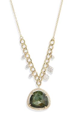 Meira T Opal & Diamond Pendant Necklace in Gold
