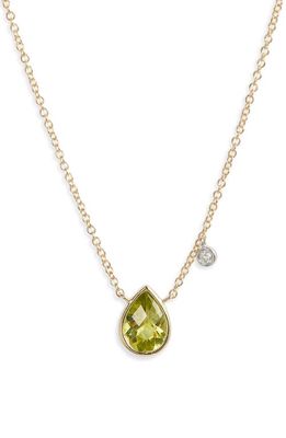 Meira T Peridot Pendant Necklace in Yellow