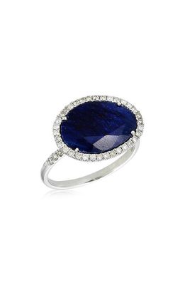 Meira T Sapphire & Diamond Cocktail Ring in White Gold