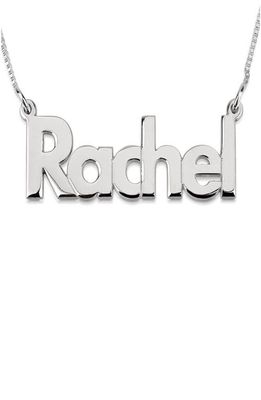 MELANIE MARIE Bold Nameplate Customizable Pendant Necklace in Sterling Silver