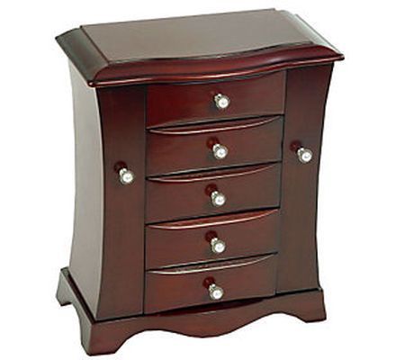 Mele & Co. Bette Jewelry Box in Mahogany Finish