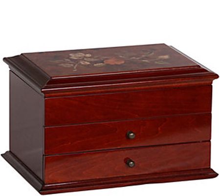 Mele & Co. Brayden Wooden Jewelry Box in Walnut Finish