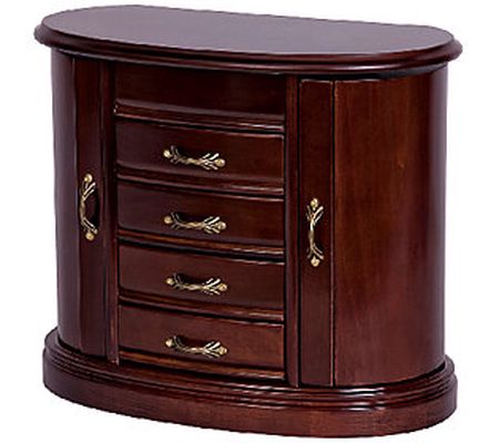 Mele & Co. Heloise Wooden Jewelry Box in Walnut Finish