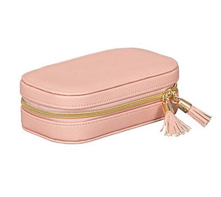 Mele & Co. Lucy Travel Jewelry Case in Pink Fau x Leather