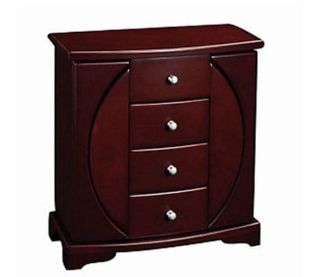 Mele & Co. "Simone" Mahogany Finish Upright Jew elry Box