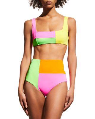 Meli Albia Colorblock Bikini Top