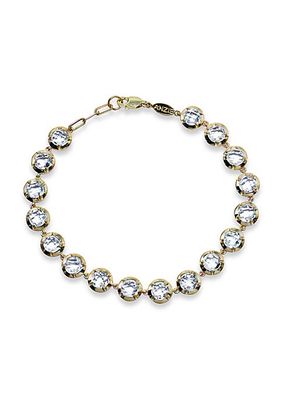 Mélia 14K Yellow Gold & White Topaz Bracelet