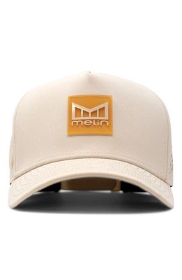 Melin Hydro Odyssey Stacked Water Repellent Baseball Cap in Natural Gum