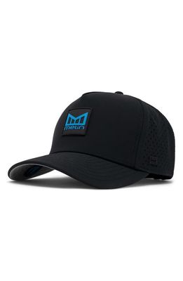 Melin Odyssey Stacked Hydro Performance Snapback Hat in Black/Electric Blue