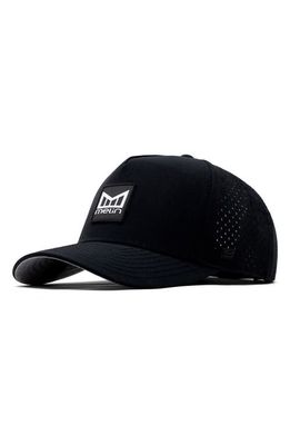 Melin Odyssey Stacked Hydro Performance Snapback Hat in Black